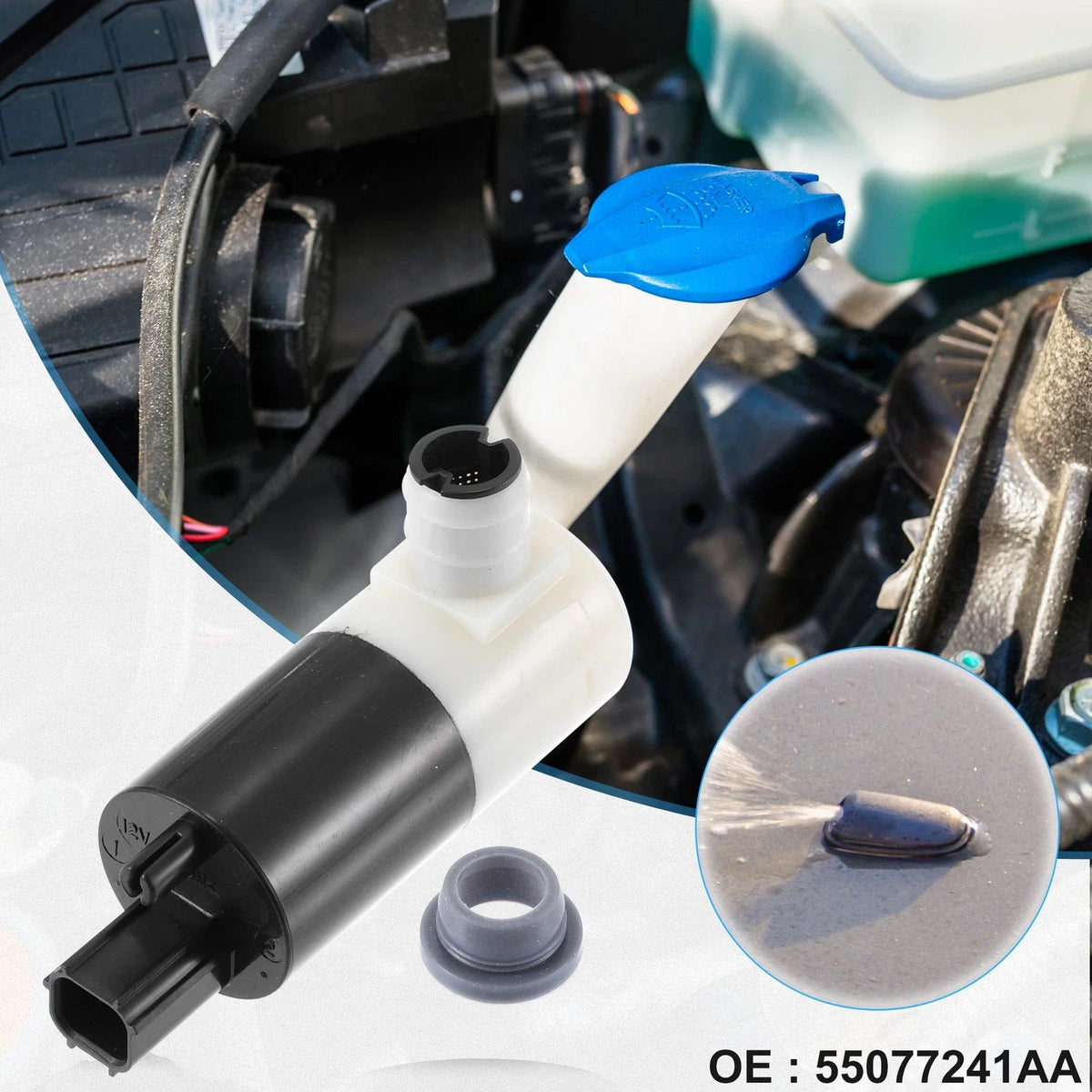 Windshield Washer Pump for Chrysler 300M, Dodge Intrepid (1999–2004)