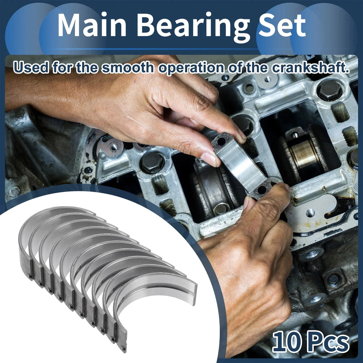 Main Bearing Set No.A2710330601 for Mercedes-Benz C200 (2003–2014)