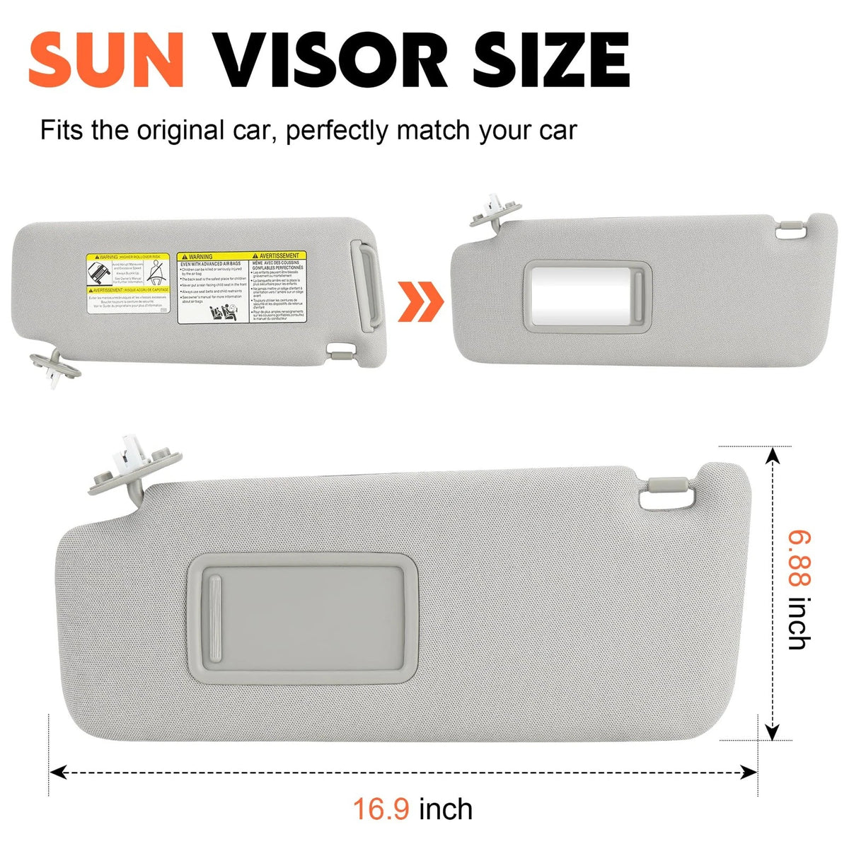 Driver Left Side Sun Visor Replacement for Compatible Vehicles