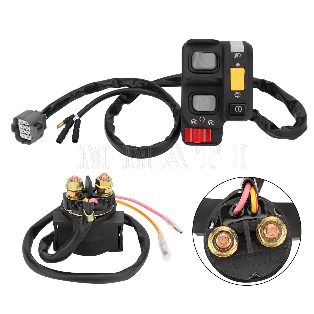 Handlebar Kill Switch & Starter Relay for Honda TRX250TE Recon 250 (2002–2004)