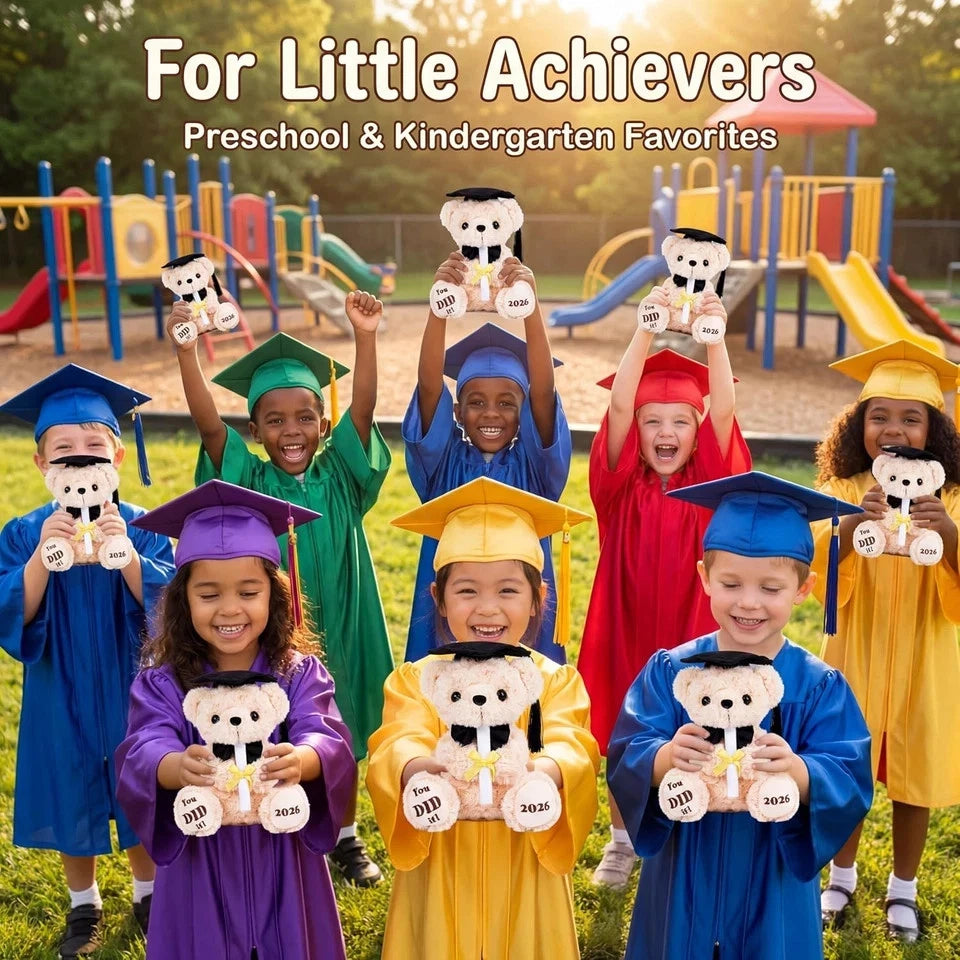 8 Inch Plush Graduation Bear in Gift Box - You DID it