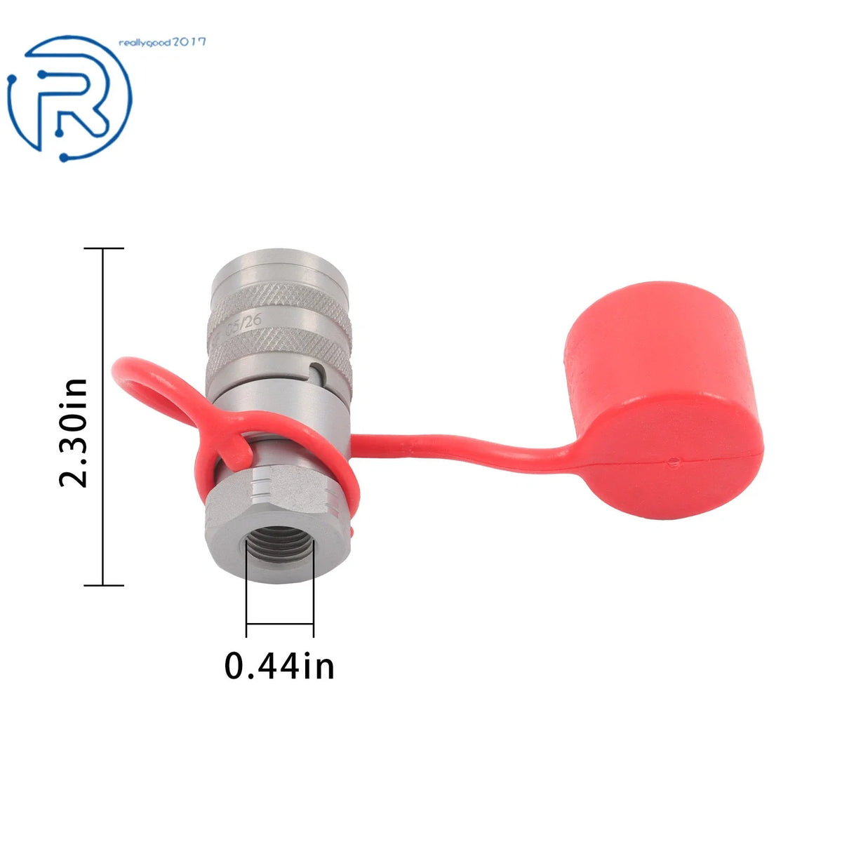 1/4" Flat Face Hydraulic Quick Disconnect Female Coupler Non-Spill for