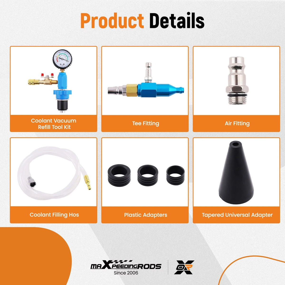 Auto Coolant Vacuum Kit for Cooling System (KWBVQJ, Radiator Refill Tool)