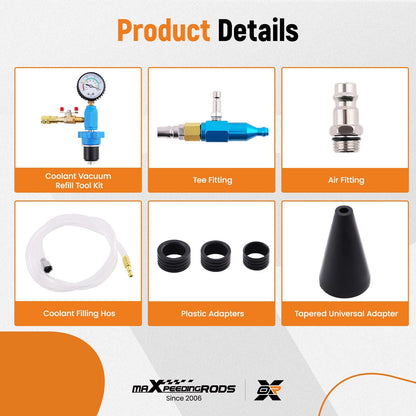 Auto Coolant Vacuum Kit for Cooling System (KWBVQJ, Radiator Refill Tool)