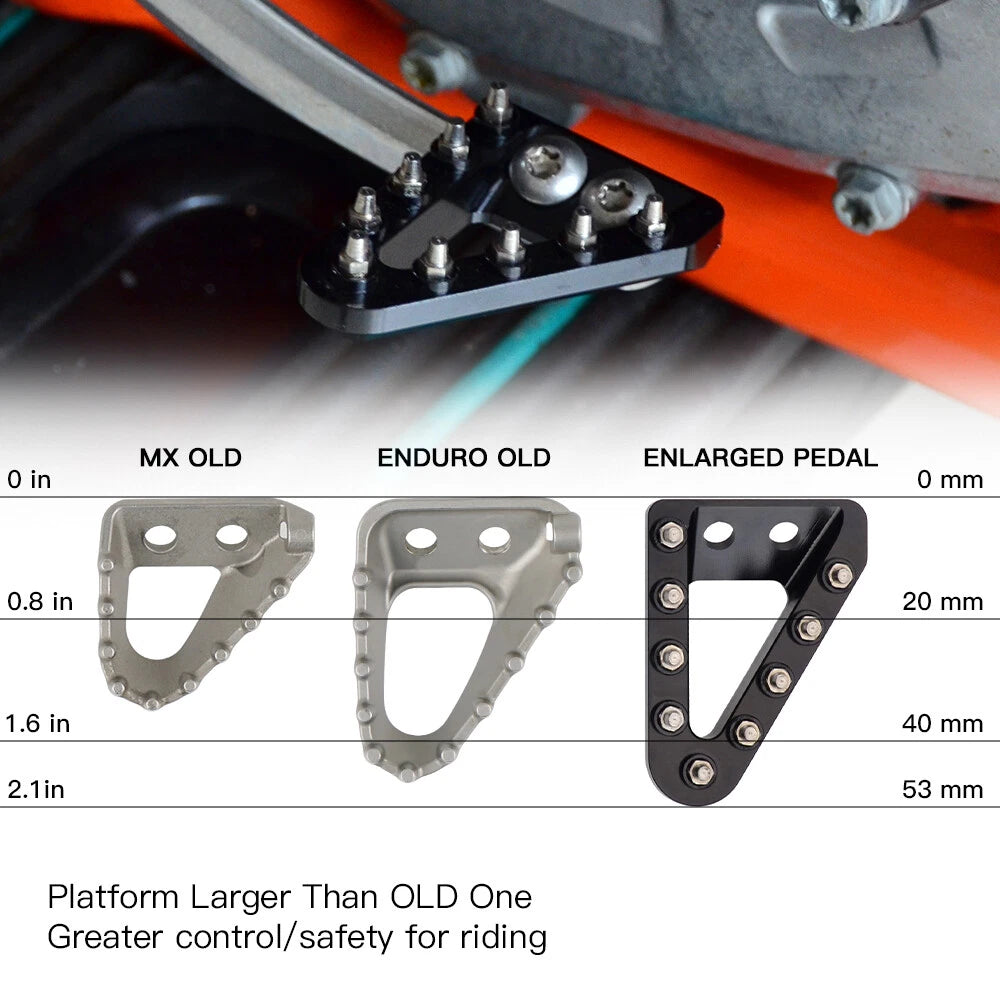 Wide Brake Pedal Step Tip for Husqvarna TC250 TE250 TE300 FC FE (2017–2023)