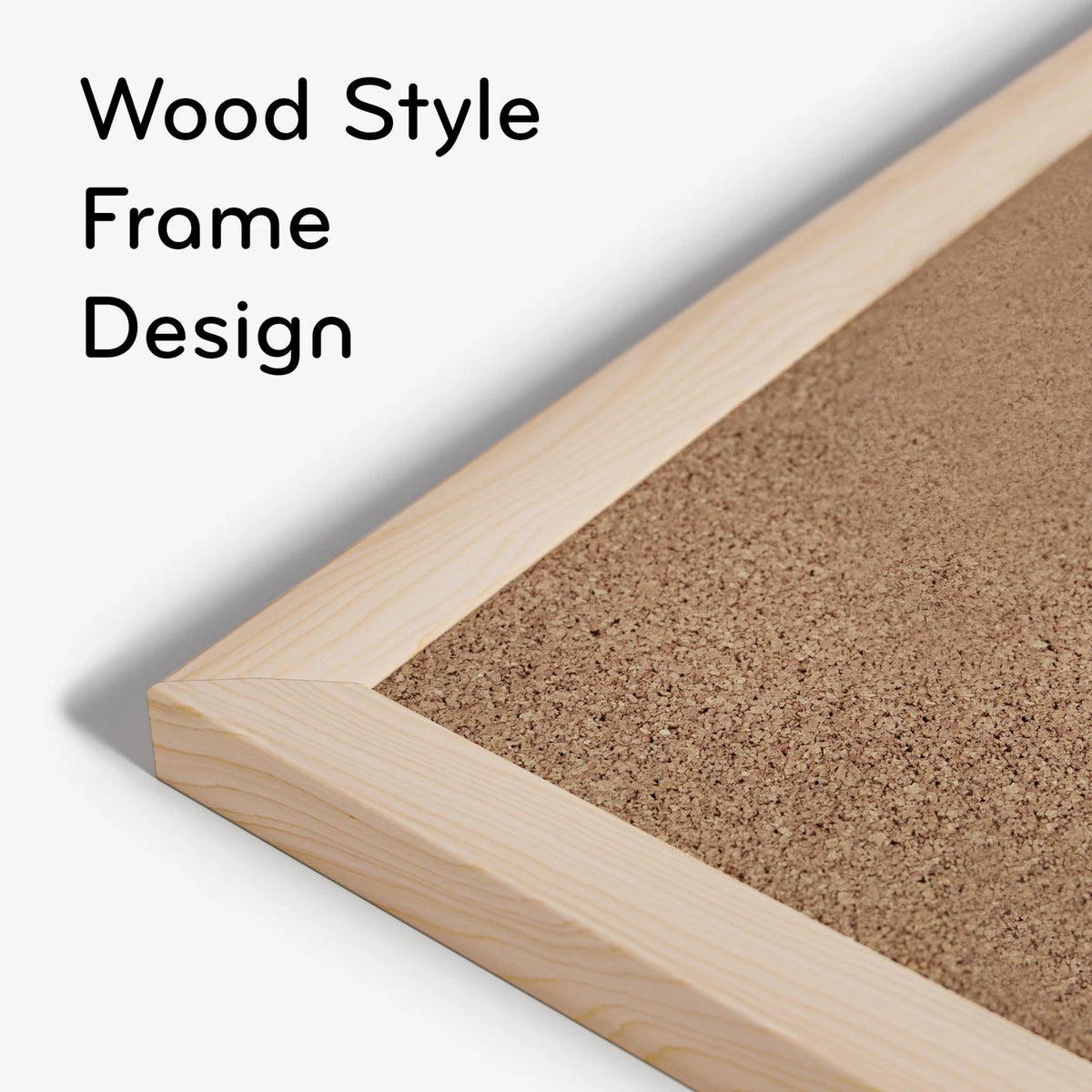 Cork Bulletin Board 18x24 Inch Light Birch Wood Frame for Wall Mounting
