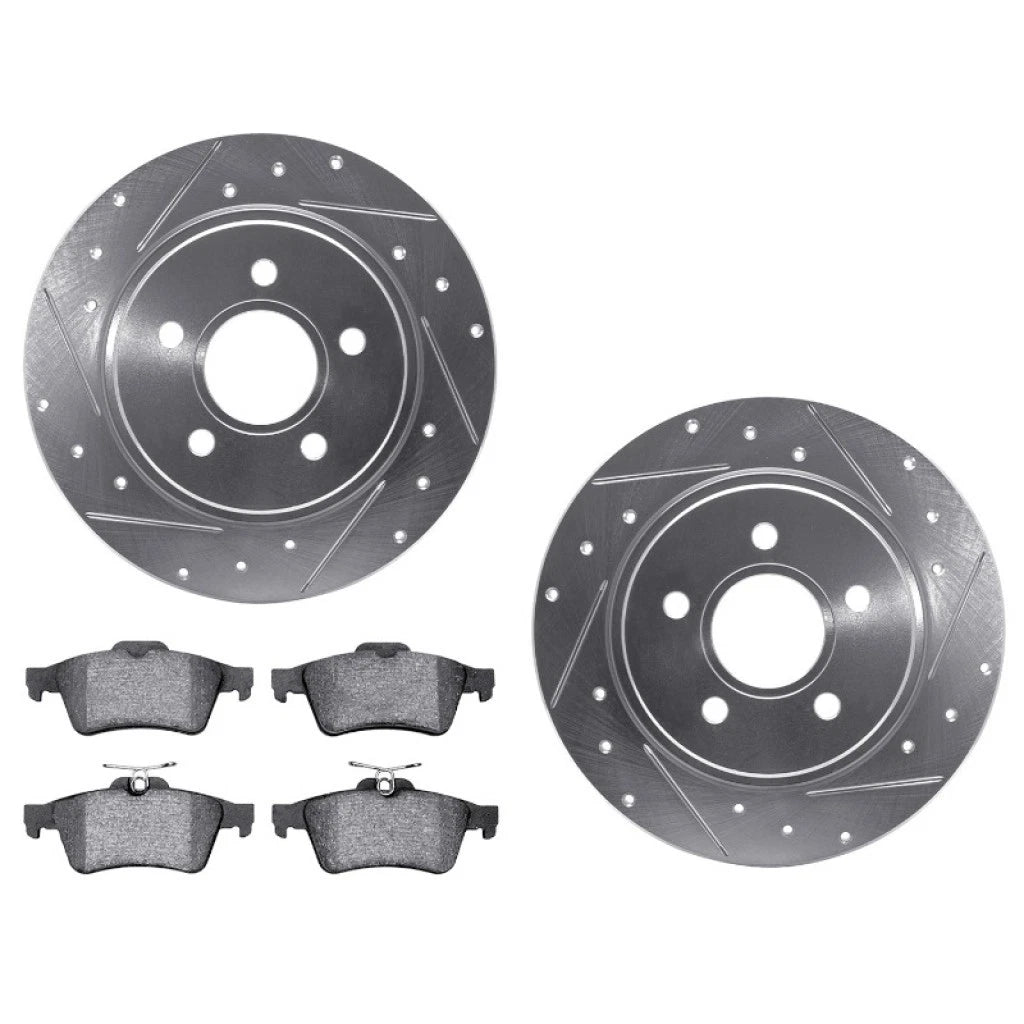 Rotor Set for Volvo V50 (2005–2011) ALX-PAU-DF-7512-27036-CLA2, Drilled & Slotted