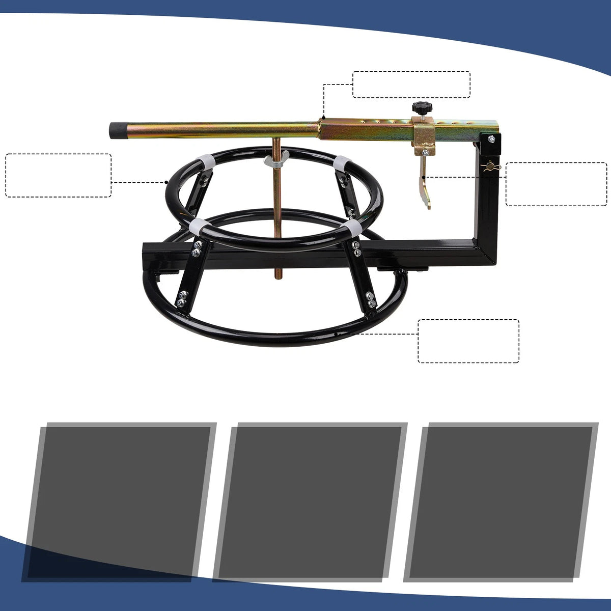Portable Motorcycle Tire Changing Stand with Bead Breaker for 16in - 21in Tires