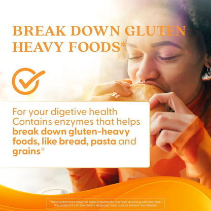 Digestive Enzyme Supplement for Gluten Rescue (60 Count)