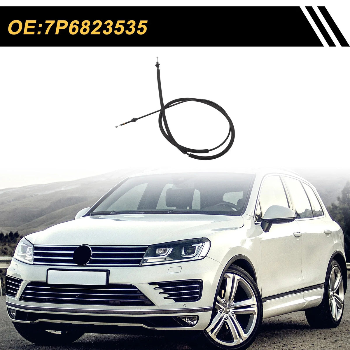 Hood Release Cable No.7P6823535 for Volkswagen Touareg (2010–2018)