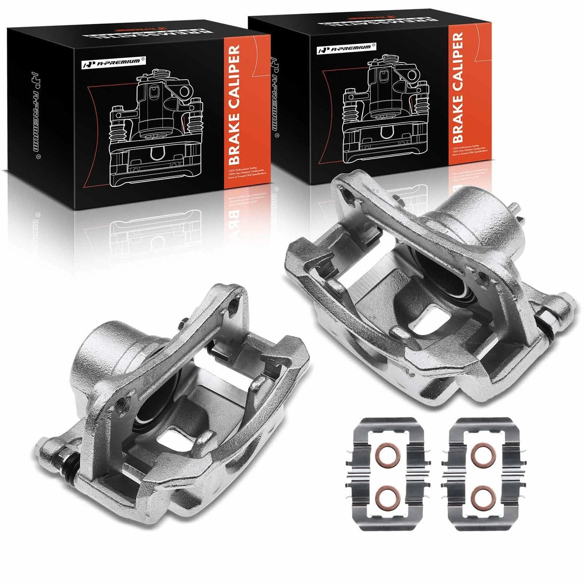 2X Front Brake Caliper w/Bracket for Kia Forte Hyundai Veloster (581802VA00, 581902VA10, 58190A5A00, 58190A5A30, 58190A7A00)