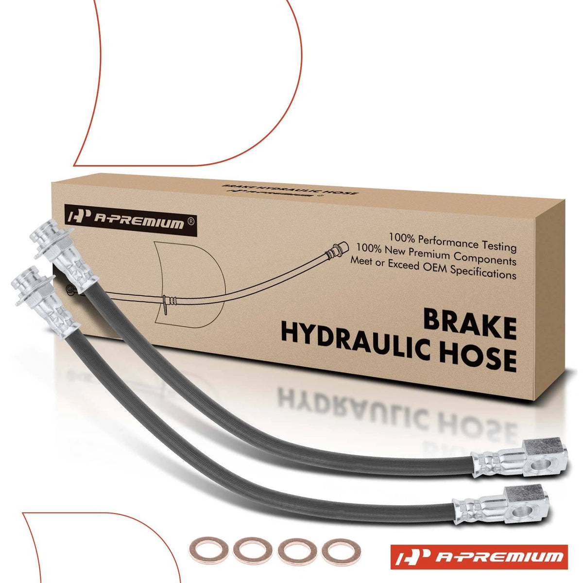 2X Front Brake Hydraulic Hose for Chevy Camaro (1993–1997) - 17999665, 2203557