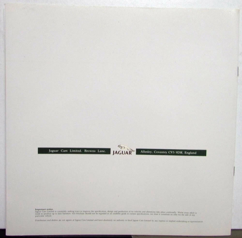 Sales Brochure for Jaguar XJS XJSC 1987 (Italian Text)
