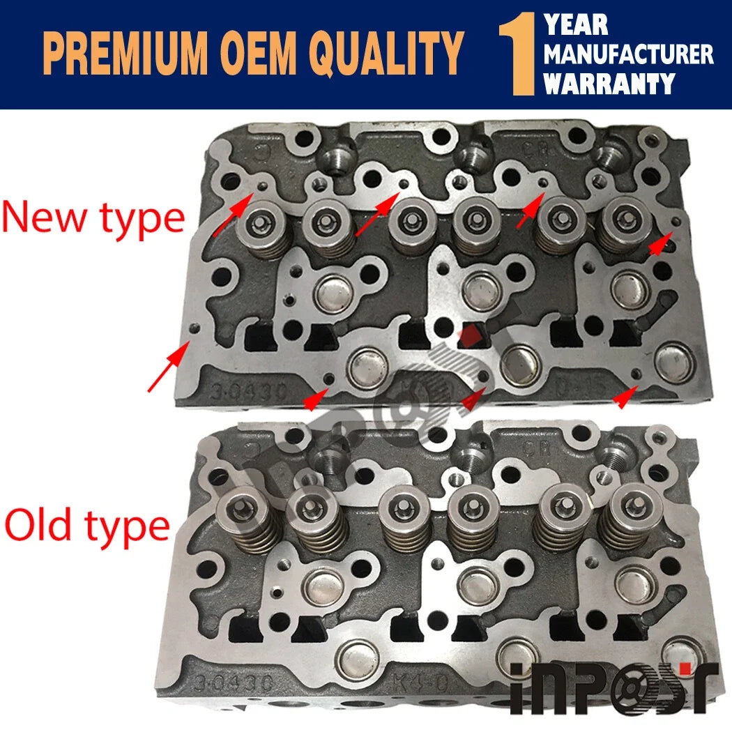 Complete Cylinder Head & Gasket Set for Kubota KX91-3 U35 L3130GST (D1503)
