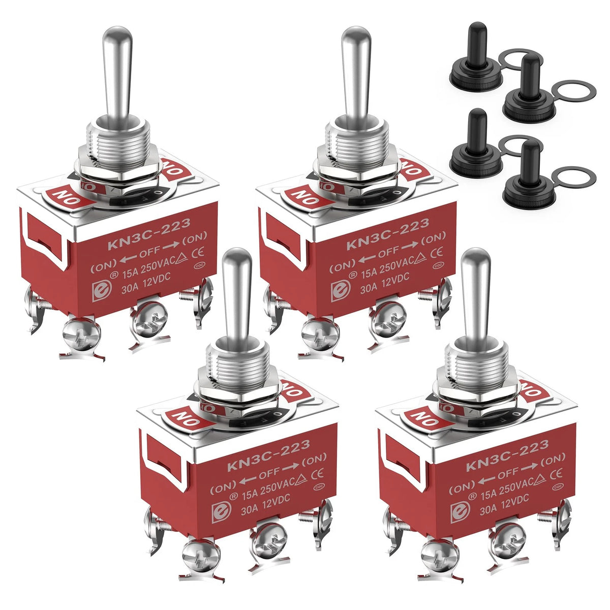 Momentary Toggle Switch 12V DC 3 Way 30 Amp DPDT 6 Pin for Automotive