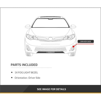 Fog Light Bezel for BMW 535i F10 Sedan (2014–2016) MLX-SHE0056CA-95-1-CL360A51, BM1038142
