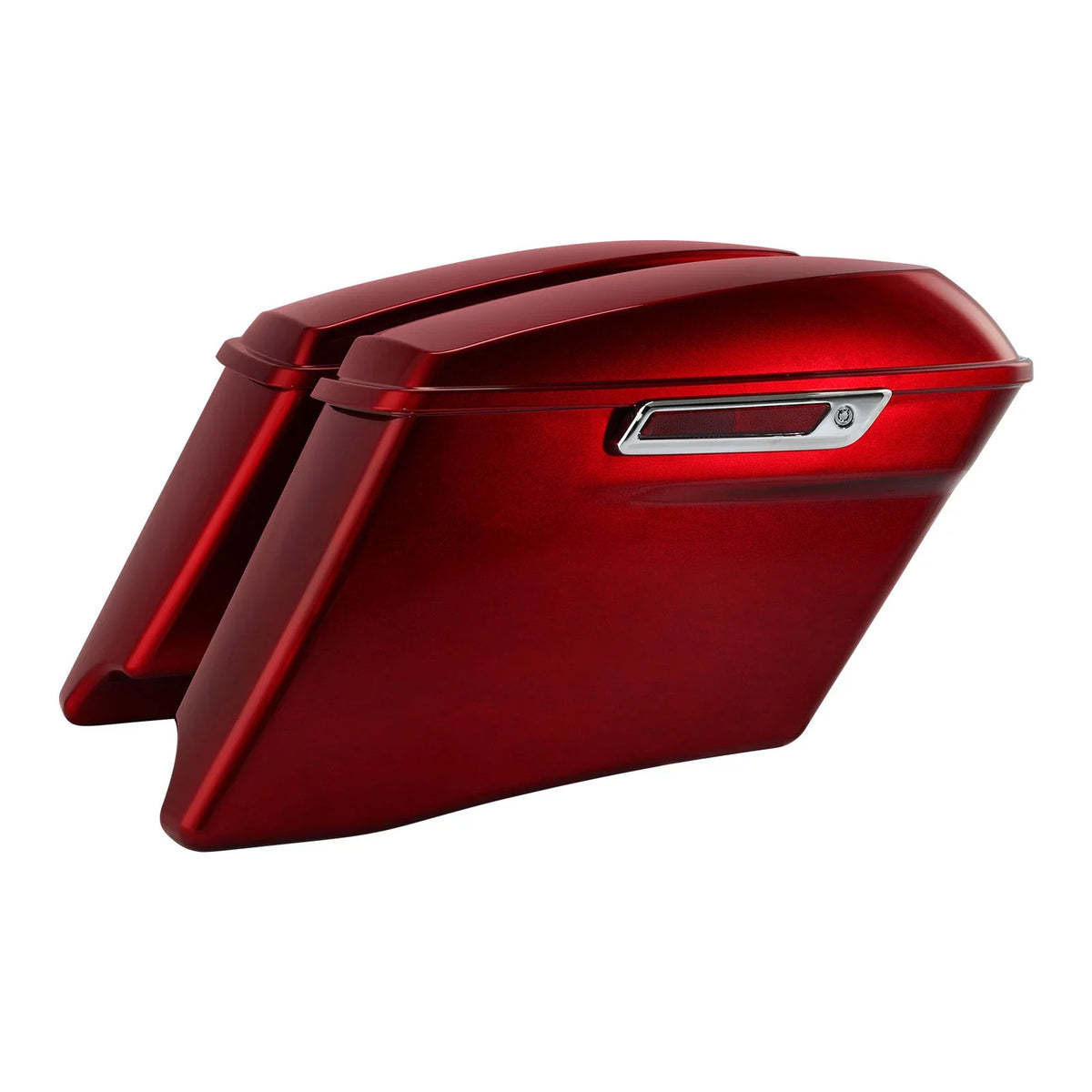 4" Hard Extended Saddlebags for Harley FLTRX FLHXS (2014–2024) Velocity Red Sunglo