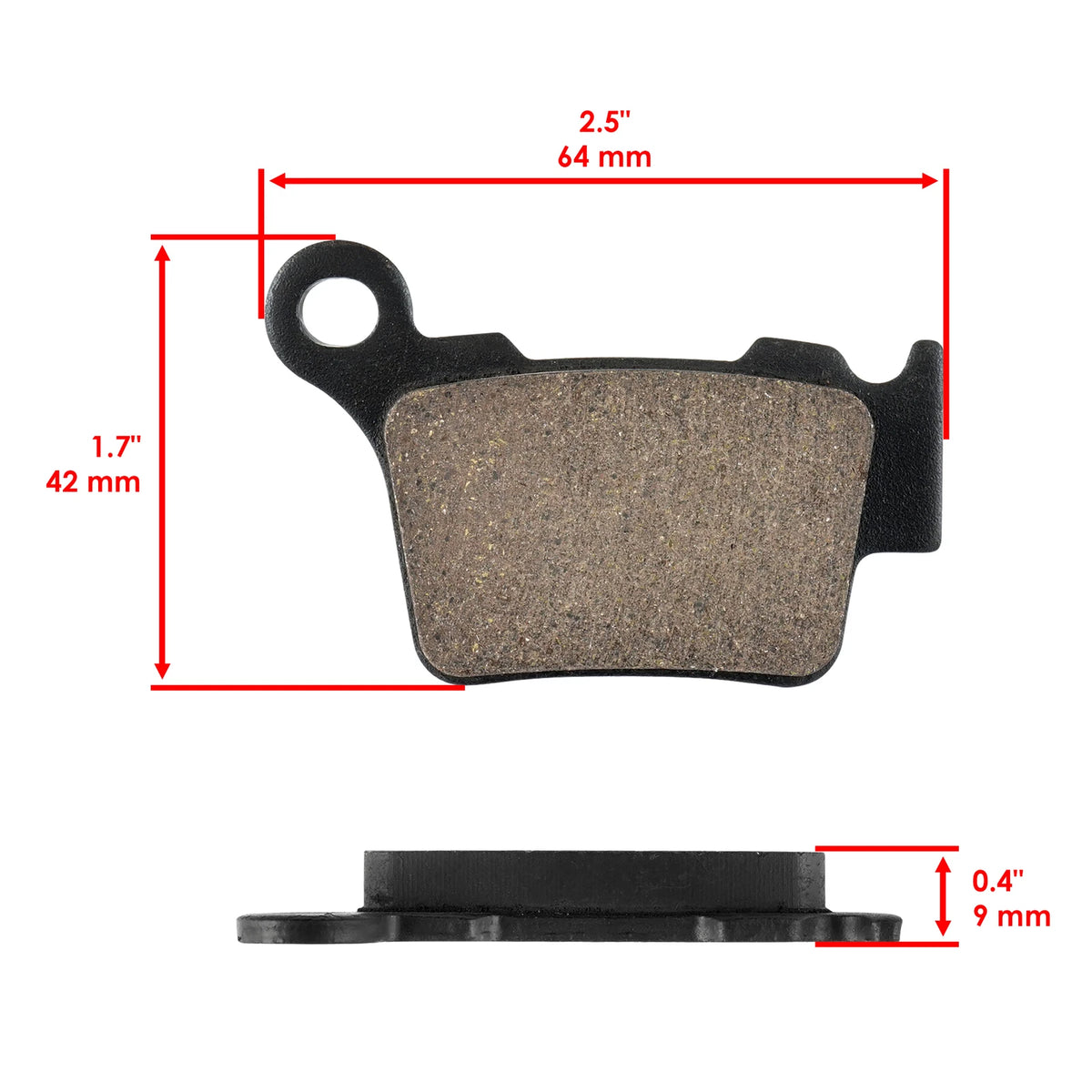 Set of Front Rear Brake Pads for KTM EXC400 Racing (2006–2007) HU6357MP125LR