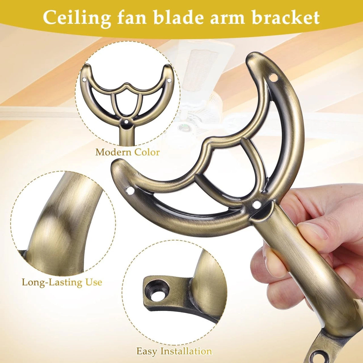 Antique Brass Ceiling Fan Blade Arms for 17.00X11.00X4.50CM