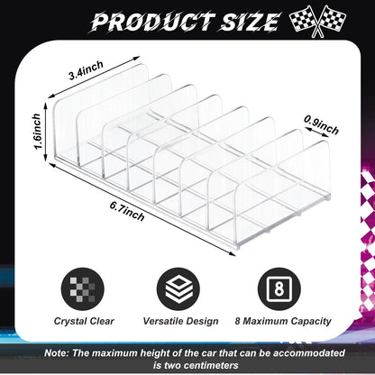 2X Display Case for 1/64 Scale Model Cars - Acrylic, Transparent