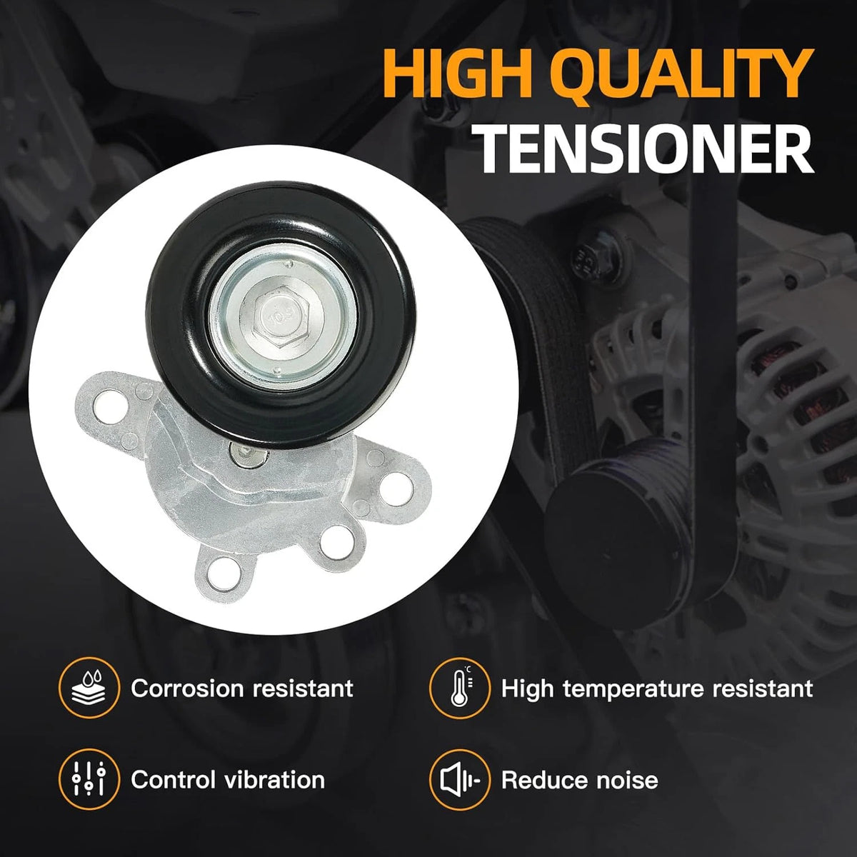 Serpentine Belt Kit with Engine Drive Belt Tensioner for Nissan (11955JA10D)