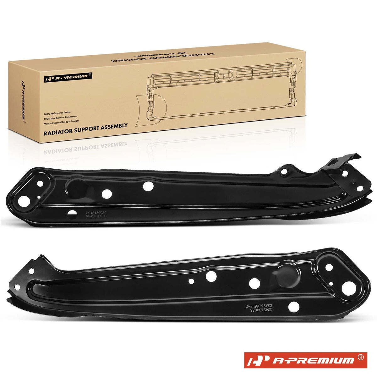 2X Radiator Support Core for Volkswagen Jetta (2019–2023) 17A806929, 17A805932A
