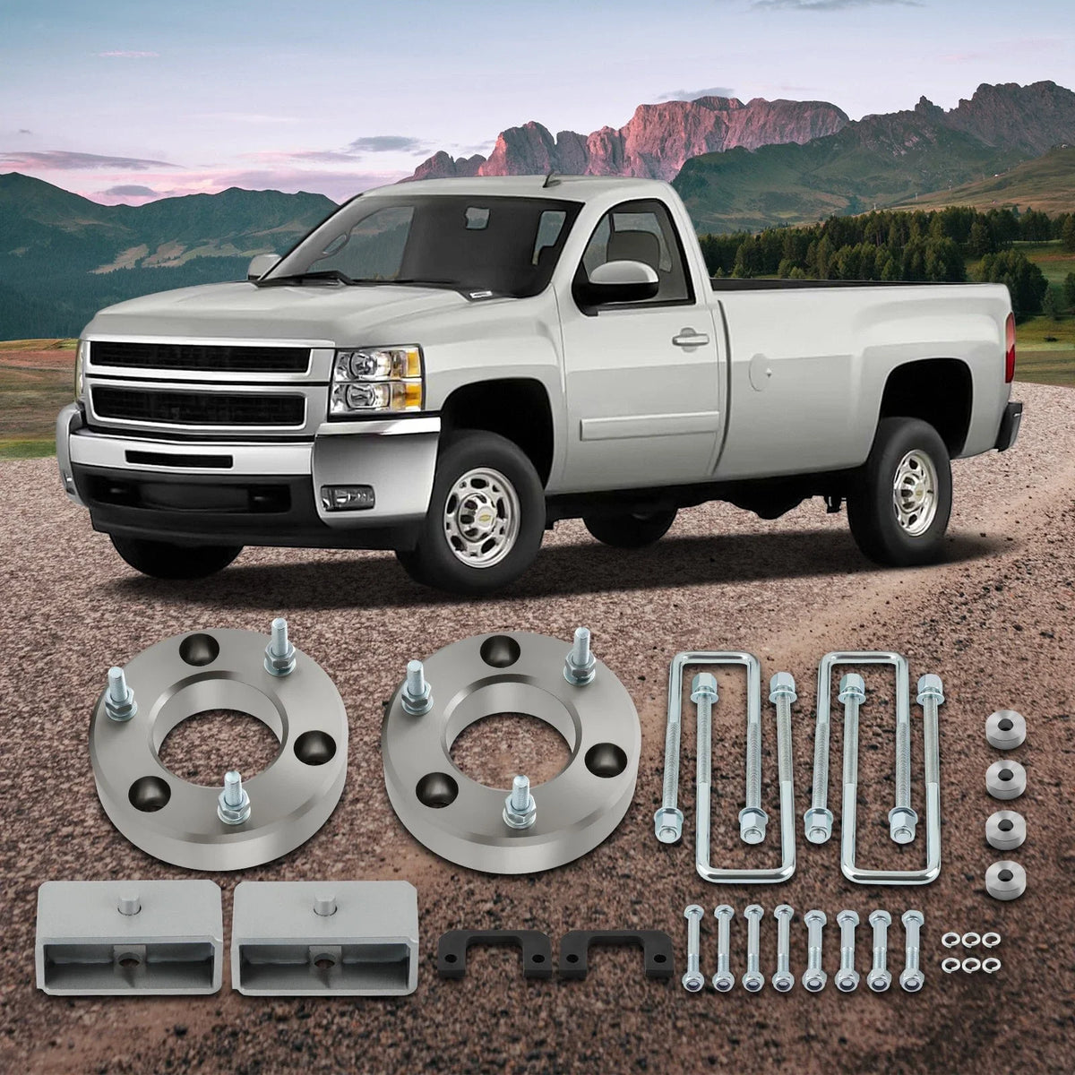 3" Front 2" Rear Lift Kit w/ Control Arms for Sierra 1500 (2007–2014)