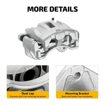 Front Left Right Brake Calipers w/ Brackets for 1999-2004 Jeep Grand Cherokee (4.0L 4.7L)