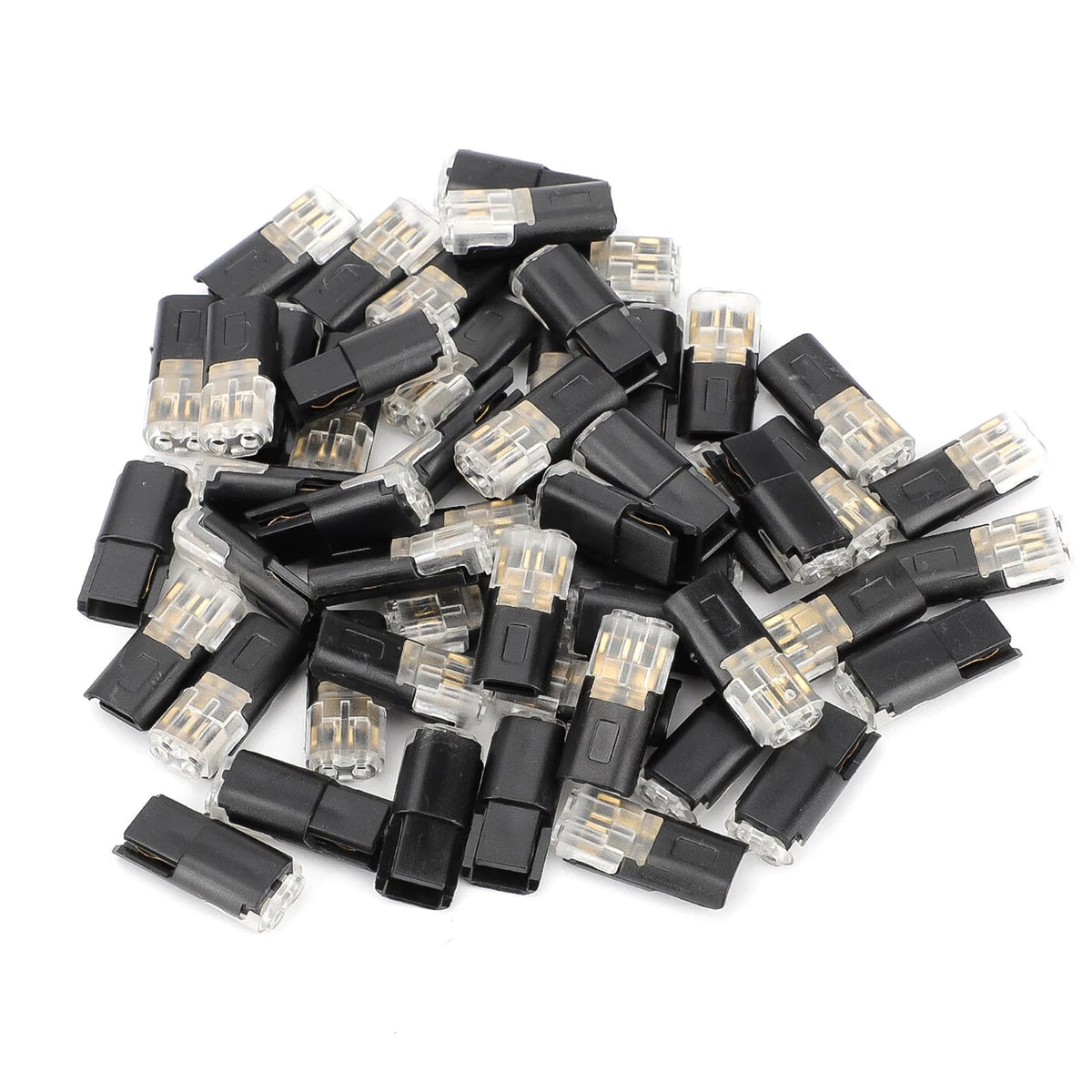 50pcs Electrical Wire Plug Connectors for 18-22 AWG with Locking Buckle
