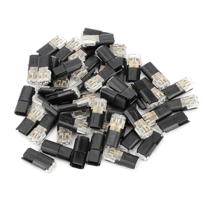 50pcs Electrical Wire Plug Connectors for 18-22 AWG with Locking Buckle
