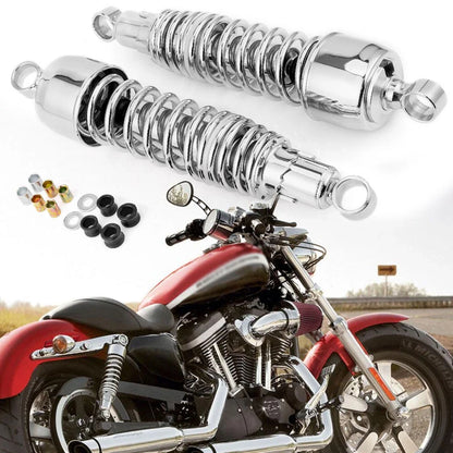 Chrome Rear Shocks for Harley Sportster 1200 Custom XL1200C (2004–2012)