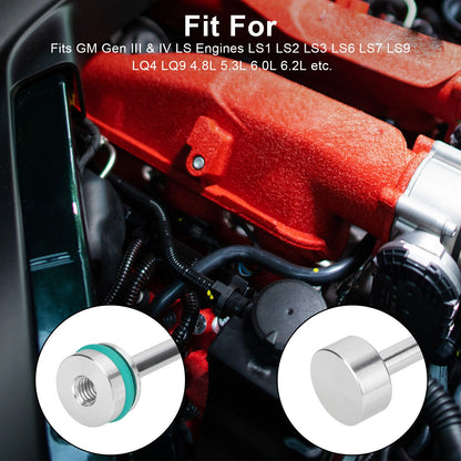 2X Billet Aluminum Oil Diverter Barbell for LS LS1 LS2 LS3 5.3 LSX LQ9 LS4