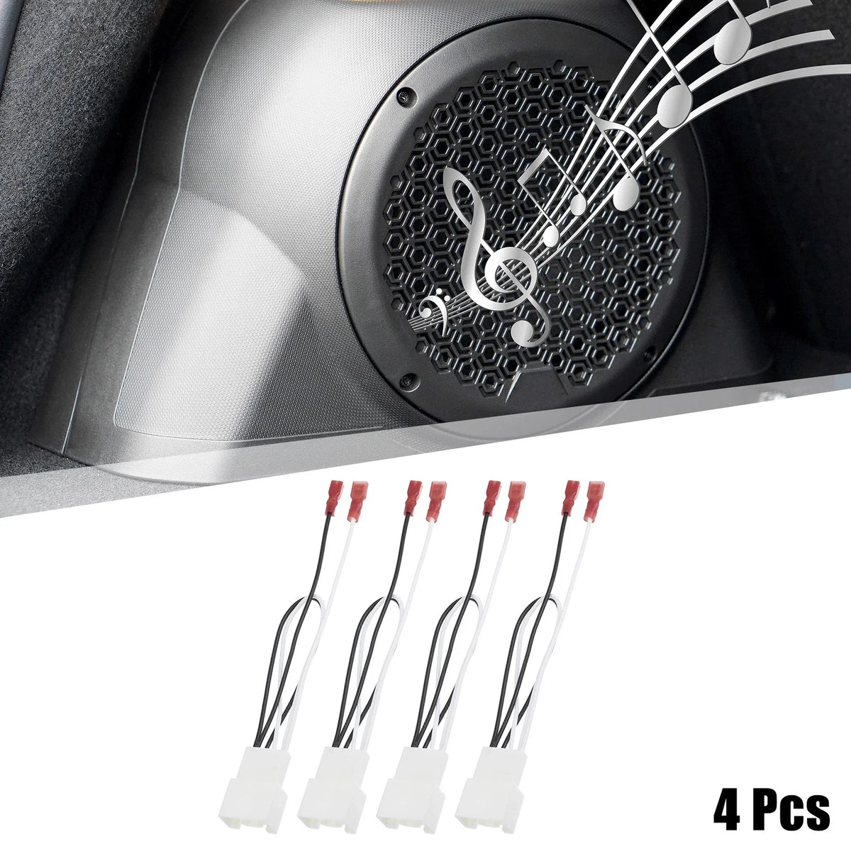 Set of 4 Car Speaker Connector Harness Adapter for Ford Edge (2010–2024)