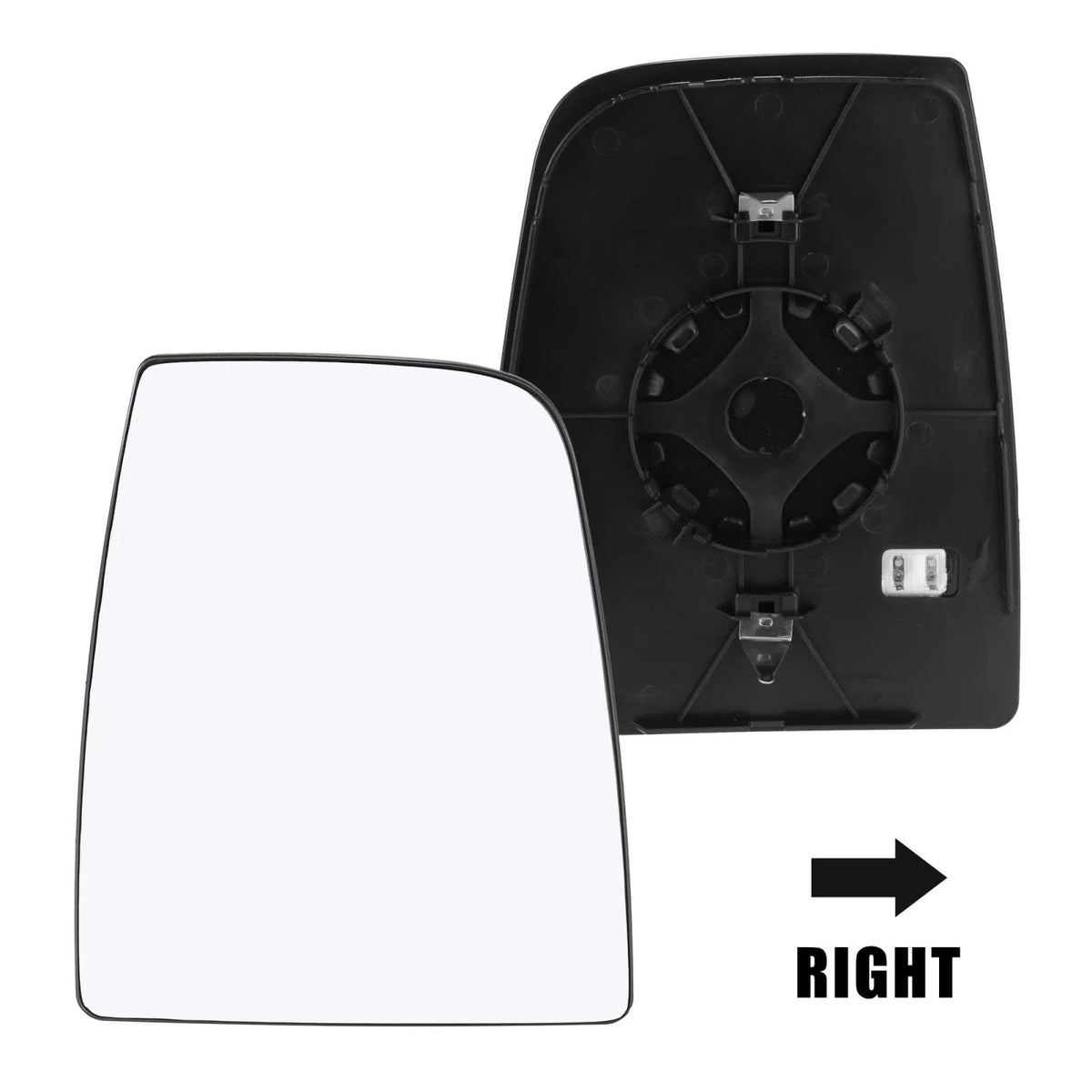 Heated Rearview Right Side Mirror Glass w/ Backing Plate for Ford Transit (2015–2020)