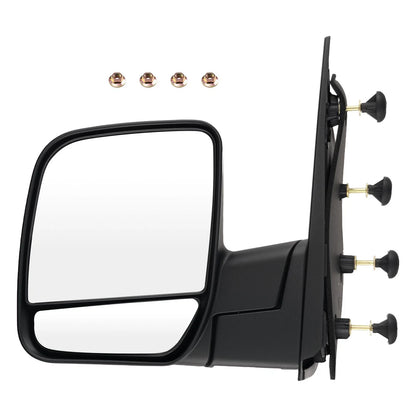Left Side Mirror Manual Fold for Ford E-150 (2003–2013) Black ABS