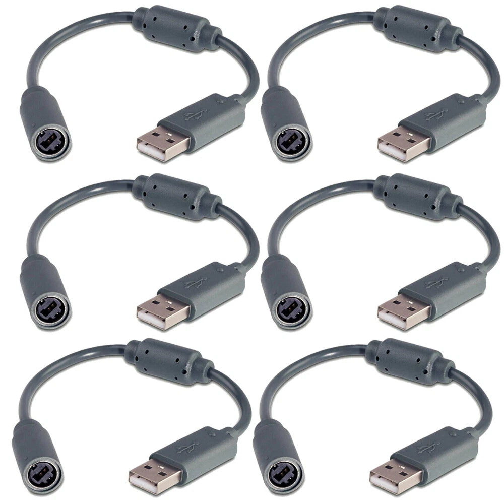 6X USB Breakaway Dongle Cable Adapter for Xbox 360 Wired Controller