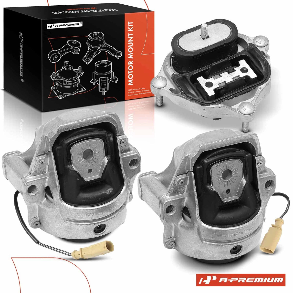 3X Engine Motor & Transmission Mount for Audi A4 A5 Quattro (2013–2016) - 8K0199381C, 8K0199381JN, 8K0199381JP, 8K0199381KN