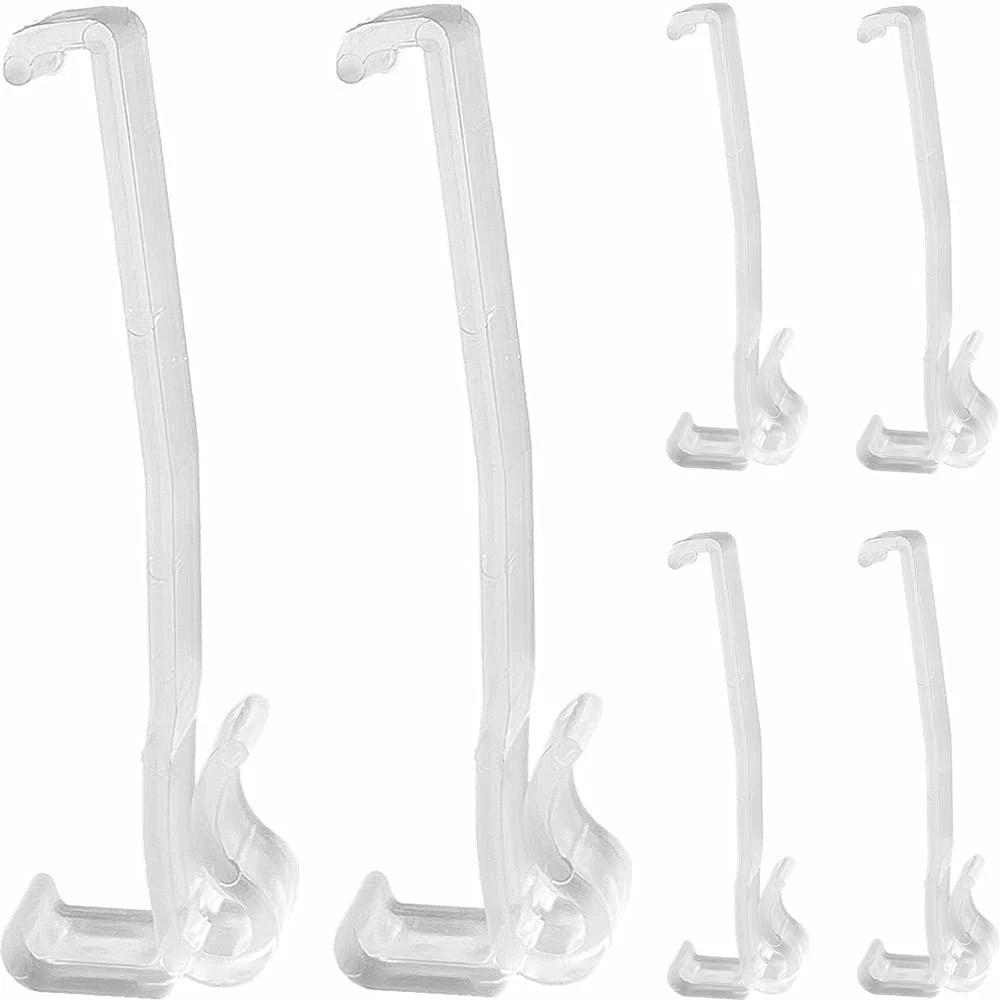 Valance Clips Set of 6 for Horizontal Blinds 3-1/4'' Clear Plastic