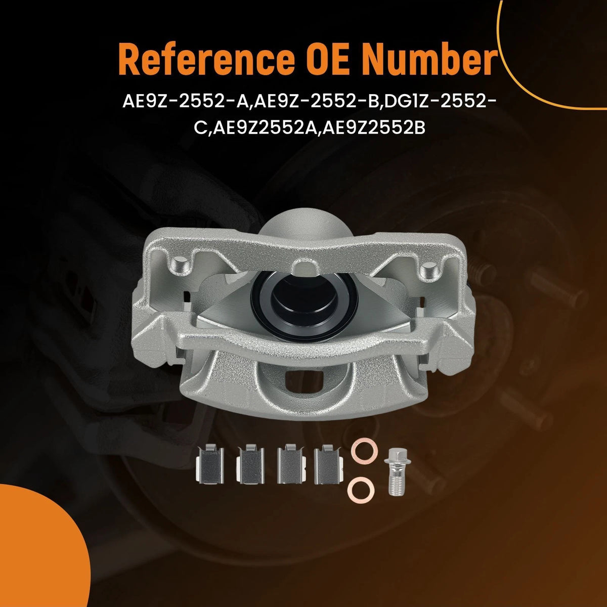 Front Right Brake Caliper for Lincoln MKT/Ford Explorer Flex Taurus (2010–2019) - 18B5262, AE9Z-2552-A, DG1Z-2552-C