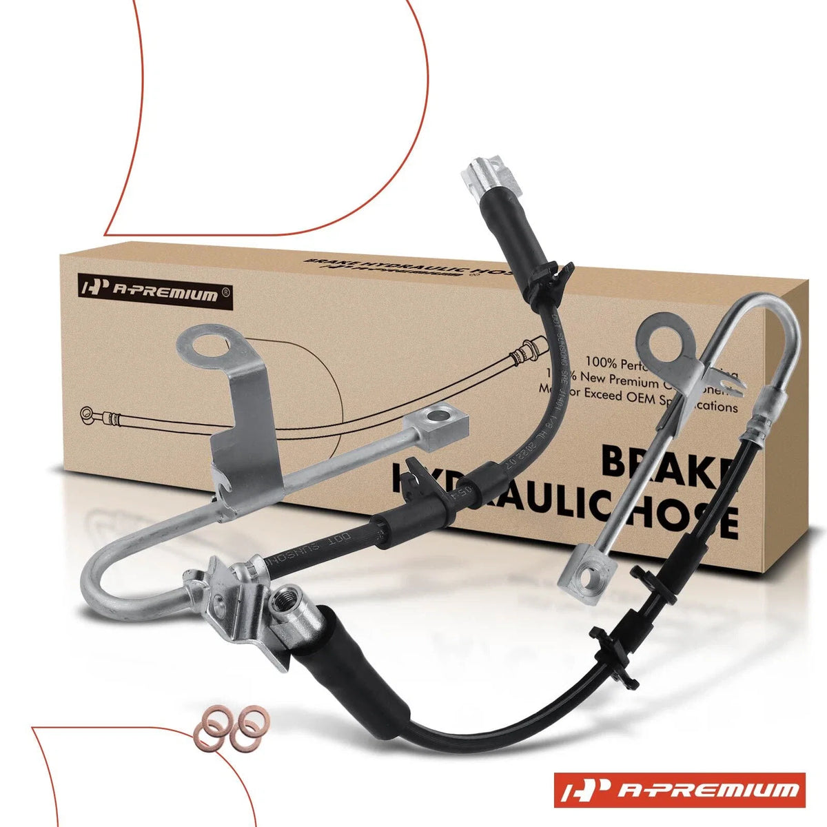 2X Front Brake Hydraulic Hose for Dodge Viper (1992–2002)