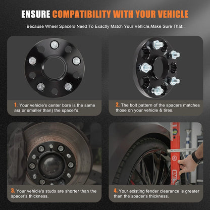 2X 15mm Wheel Spacers for Toyota Tacoma RAV4 Lexus RX350 IS250 GS