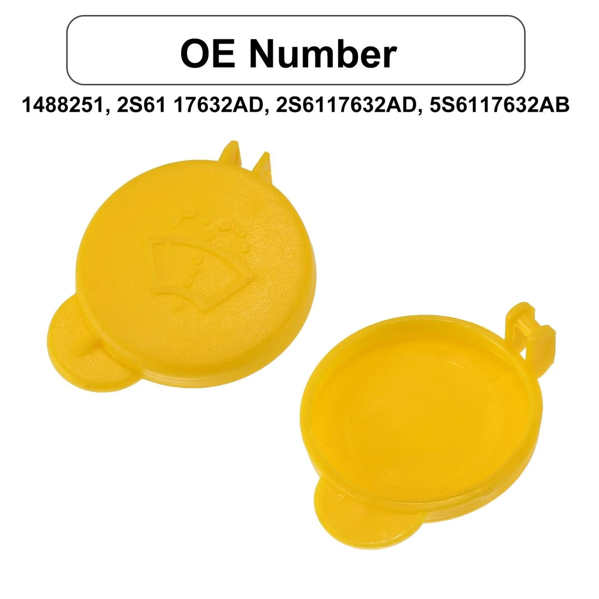 2X Windshield Washer Fluid Reservoir Tank Bottle Cap for Ford (1488251)
