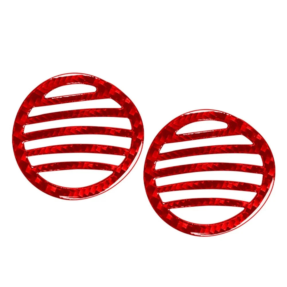 Interior Dashboard Defogger Air Vent Panel Cover Trim for Fiat 500 (2012–2015) Red