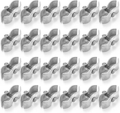 24-Pack of 1-3/8" Chain Link Fence Clamps for Dog Kennels