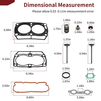 Top End Cylinder Gasket & Valves Kit for Polaris RZR 800 (2008–2014)