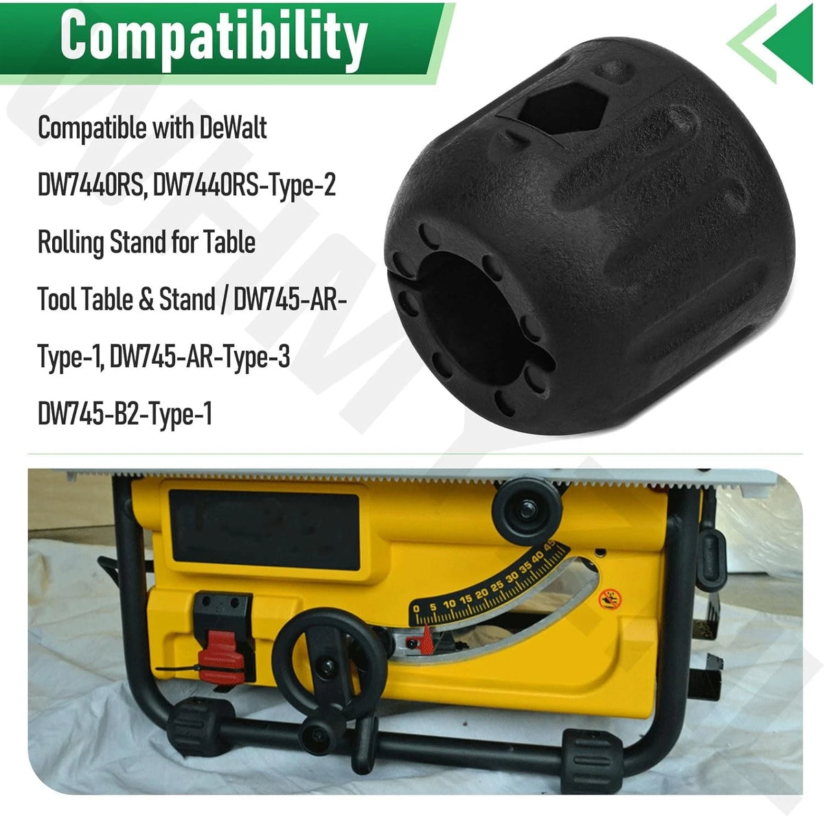 2X Replacement Foot for DeWalt DW745 Table Saw (5140032-87-2PK)