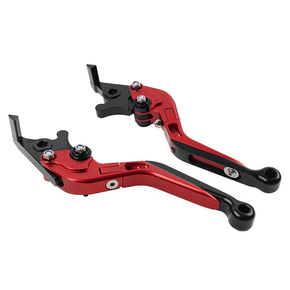 Extendable Brake Clutch Levers for Kawasaki Z1000, ZX6R  Red (2007-2018)