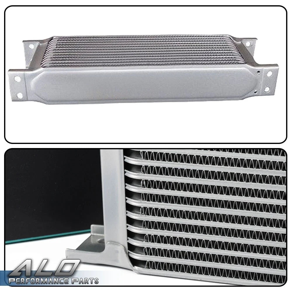 19 Row AN10 Aluminum Engine Oil Cooler Kit with Filter Adapter