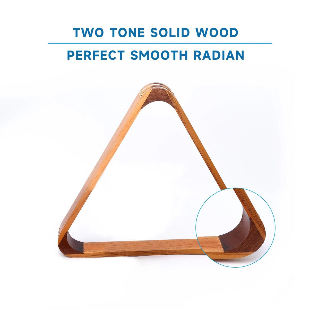 2-Tone Solid Wood Billiard Triangle for Pool Table