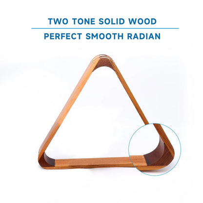 2-Tone Solid Wood Billiard Triangle for Pool Table